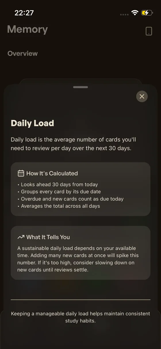 Daily Load explanation