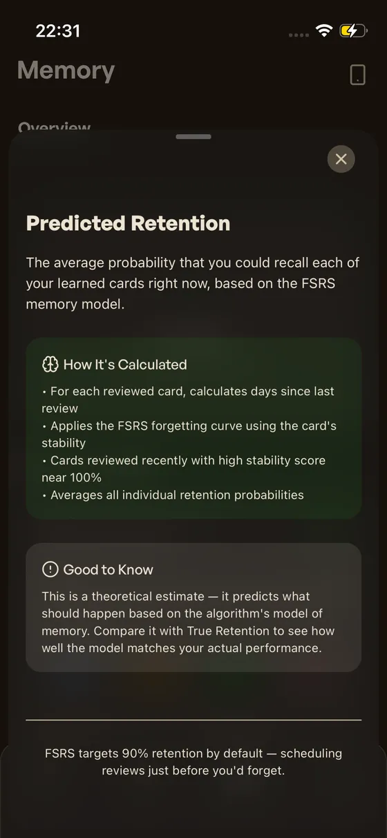 Predicted Retention explanation